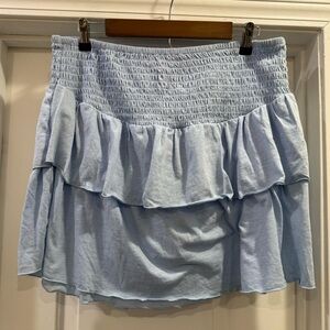 Simply Southern 🆕 Sky Blue Ruffled Mini Skirt Size XXL